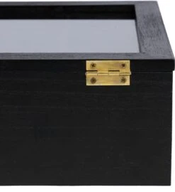 Theedoos Zwart 9-vaks - Met Fluweel - 23 X 23 Cm -Thee Promotie Winkel 1099x1200 1