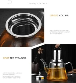 SensaHome - Infuser Theekan/Theepot - Transparant - Glas -Thee Promotie Winkel 1100x1200