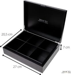 Invicto Products Theedoos 6 Vaks - Ruimte Voor 120 Theezakjes - Bamboe - Anti Slip En Anti Kras - Zwart 11 Invicto Products Theedoos 6 Vaks - Ruimte Voor 120 Theezakjes - Bamboe - Anti Slip En Anti Kras - Zwart -Thee Promotie Winkel 1131x1200 1