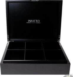 Invicto Products Theedoos 6 Vaks - Ruimte Voor 120 Theezakjes - Bamboe - Anti Slip En Anti Kras - Zwart 18 Invicto Products Theedoos 6 Vaks - Ruimte Voor 120 Theezakjes - Bamboe - Anti Slip En Anti Kras - Zwart -Thee Promotie Winkel 1136x1200