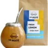 Yerba Mate Starterspakket Compleet - Traditionele Kalebas + Bombilla - Citroen Munt Yerba Mate 150g