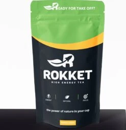 ROKKET - Energie Thee- Gember Citroen - Yerba Mate, Matcha, Guayusa, Guarana - 100 Gram