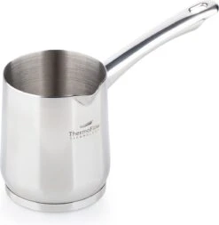 Rosmarino Pour & Cook - Koffiepot - Melkkannetje - Cezve - 300ml - 100% PFAS & PFOA Vrij - Roestvrij Staal 18/10 - ThermoFlow Technology - Cooltouch Handgreep - Geschikt Voor Alle Warmtebronnen & Vaatwasser -Thee Promotie Winkel 1171x1200