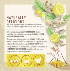 Lipton Ginger & Lemon Kruidenthee, Met De Vurige Smaak Van Gember En Frisheid Van Citroen - 4 X 20 Zakjes - PL-EKO-03 -Thee Promotie Winkel 1187x1200 2