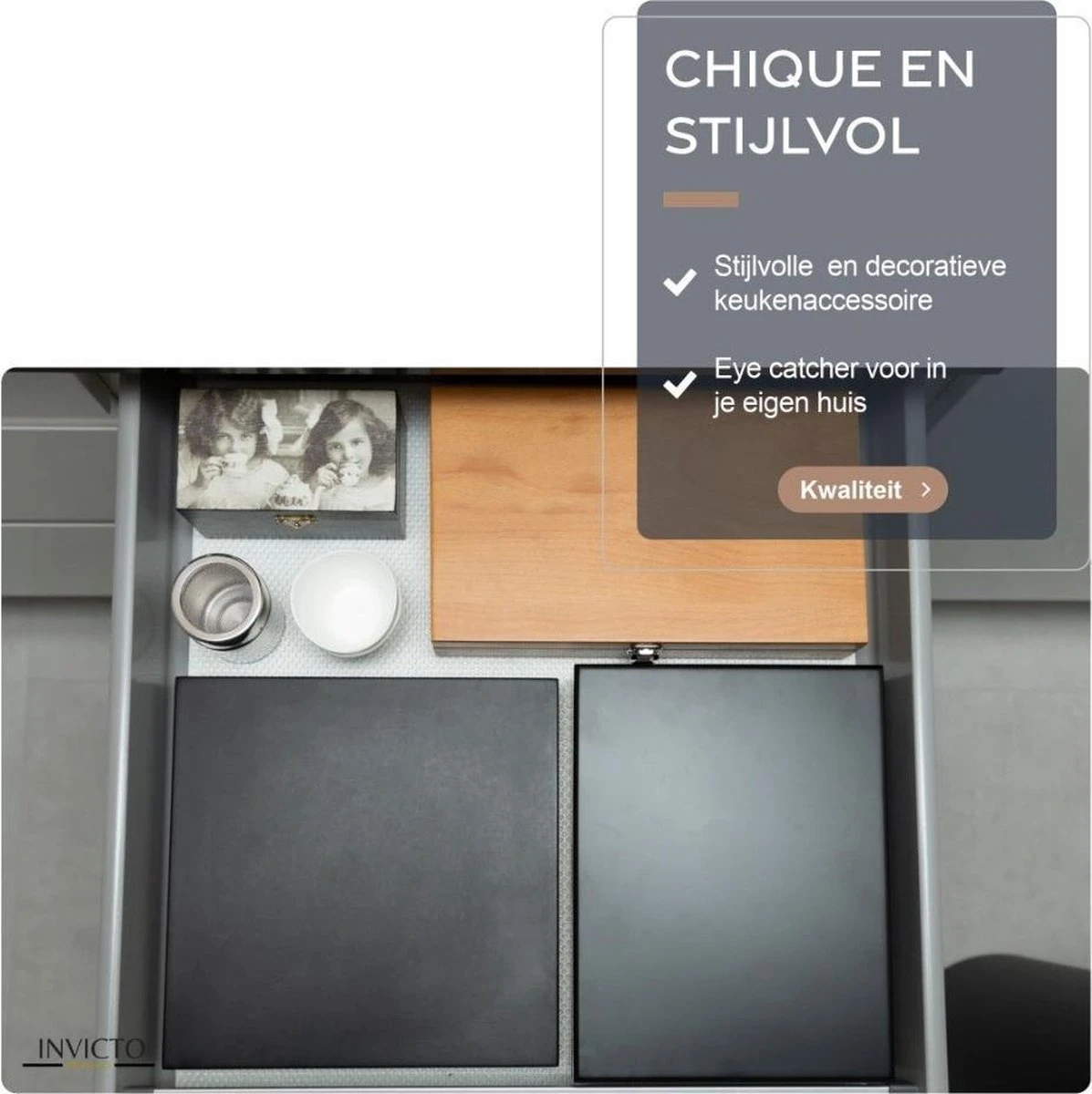 Invicto Products Theedoos 6 Vaks - Ruimte Voor 120 Theezakjes - Bamboe - Anti Slip En Anti Kras - Zwart 6 Invicto Products Theedoos 6 Vaks - Ruimte Voor 120 Theezakjes - Bamboe - Anti Slip En Anti Kras - Zwart - Afbeelding 6