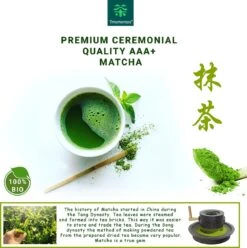 TMomentes® PREMIUM CEREMONIAL MATCHA Thee - Matcha Poeder - Ceremoniële Matcha Thee - 100% Organisch Gecertificeerd - 60 Gram - AAA+ Gradering