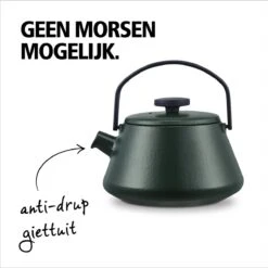 BRABANTIA T-TIME Donkergroene Theepot - Gietijzer - 0,7 L - Inclusief Zeefje -Thee Promotie Winkel 1198x1200 3