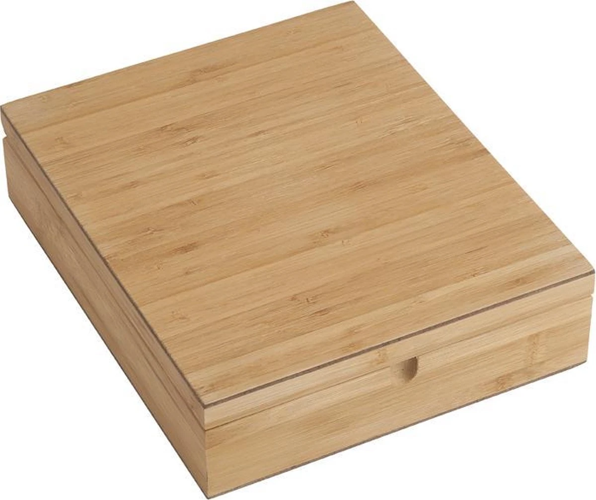 Bredemeijer - Theedoos 9-vaks Gesloten Bamboe Natural 3 Bredemeijer - Theedoos 9-vaks Gesloten Bamboe Natural - Afbeelding 3