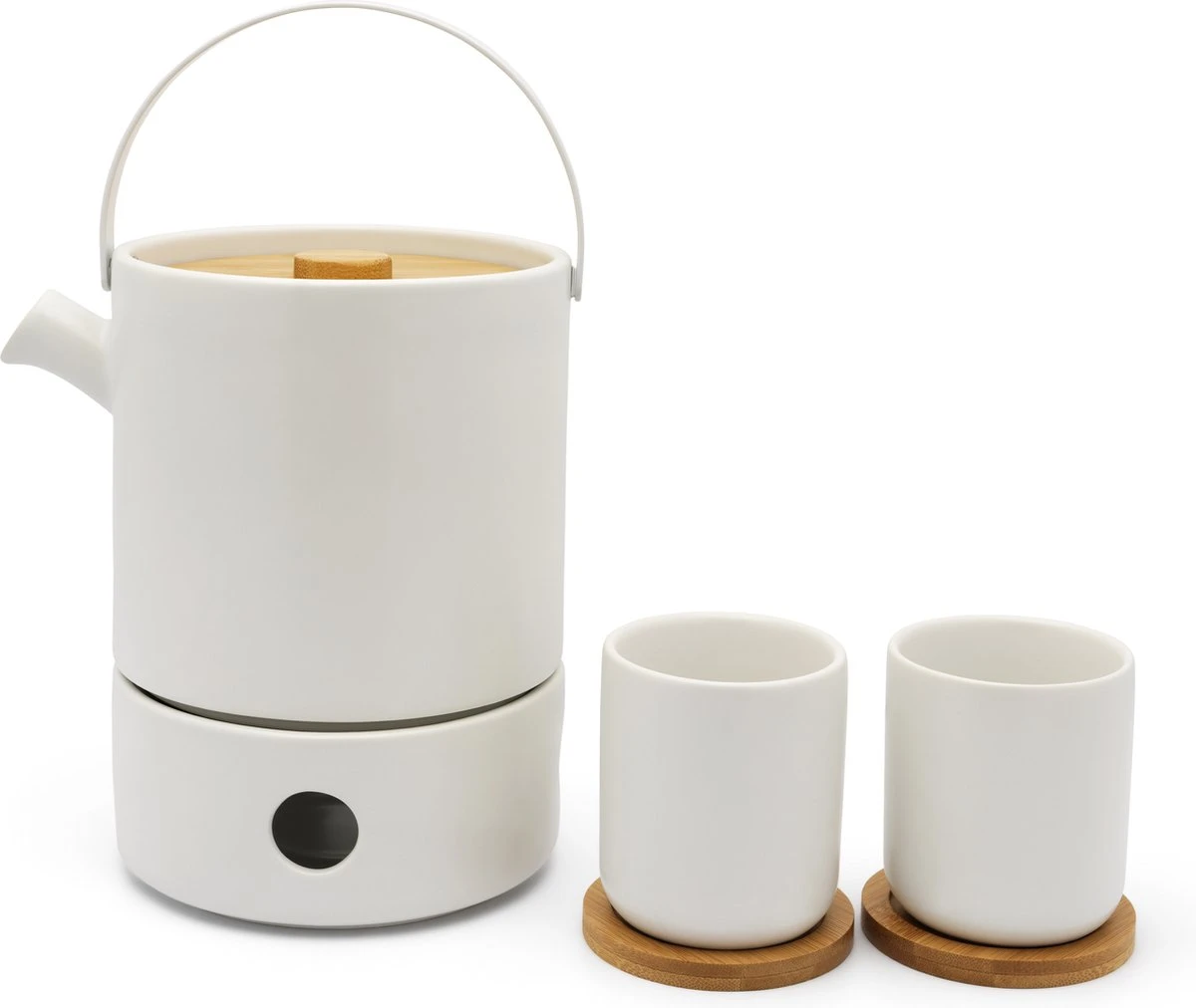 Bredemeijer - Theeset Umea Theepot 1.2L Met Theelichtwarmer - Mat Wit 5 Bredemeijer - Theeset Umea Theepot 1.2L Met Theelichtwarmer - Mat Wit - Afbeelding 5