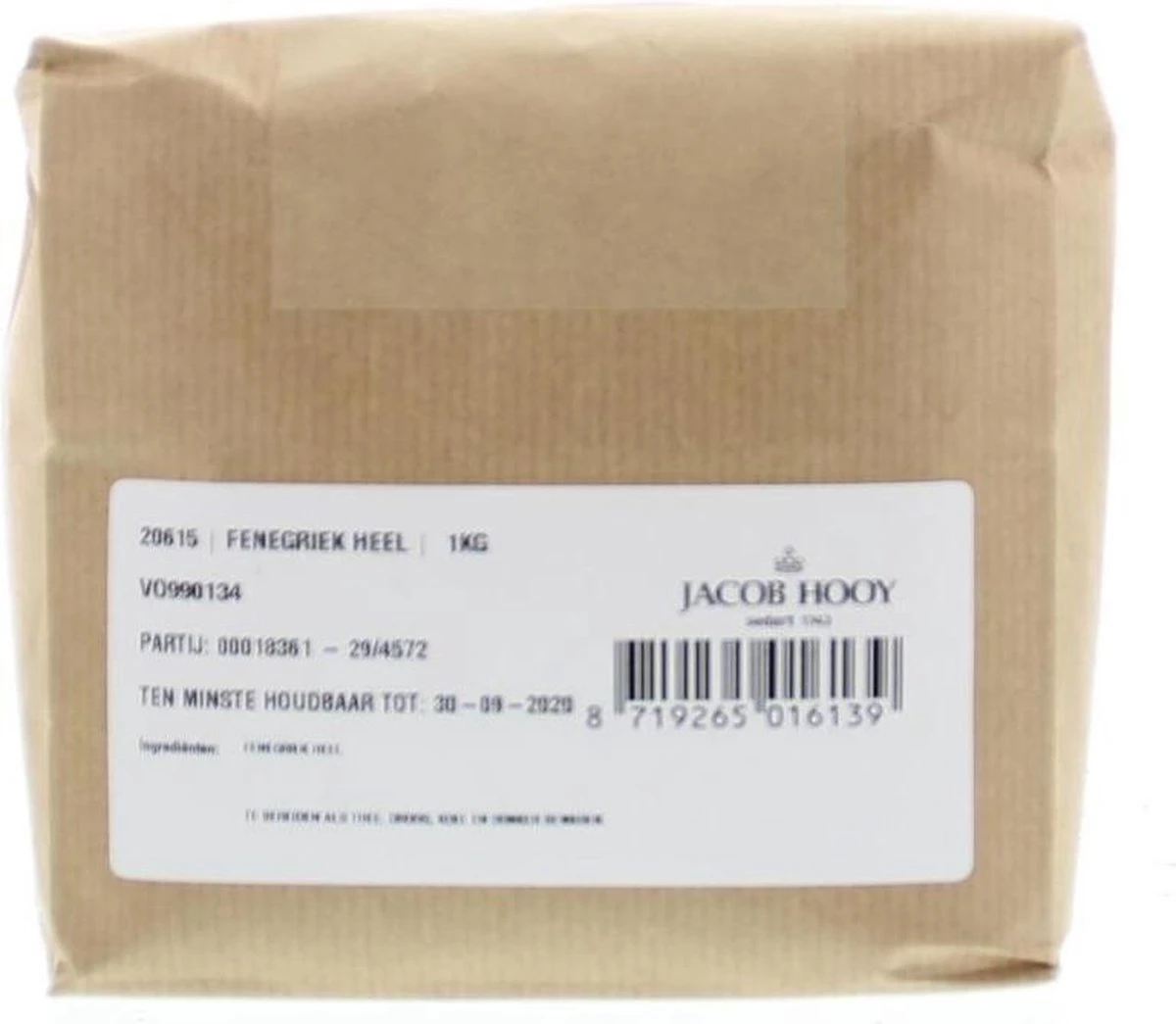 Jacob Hooy Fenegriek Heel 1000gr 1 Jacob Hooy Fenegriek Heel 1000gr