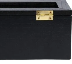 CasaLupo Theedoos Zwart 6-vaks - Met Fluweel - 43 X 9 Cm -Thee Promotie Winkel 1200x1061