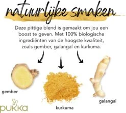 Pukka Three Ginger Thee, Met Kurkuma, Gember En Galangawortel - 4 X 20 Zakjes - GB-BIO-05 -Thee Promotie Winkel 1200x1077 1