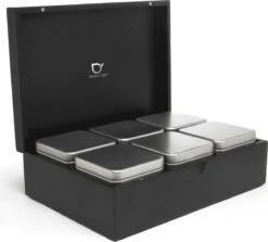 Bredemeijer - Theedoos 6 Blikjes Zwart 10 Bredemeijer - Theedoos 6 Blikjes Zwart -Thee Promotie Winkel 1200x1085