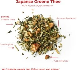 Soolong Enjoy Japan Nr34 Japanse Groene Thee - Fris & Licht Umami - Sencha, Citroengras & Lindebloesem - Duurzame Losse Thee - Premium Thee Uit Japan - Blik 20gram -Thee Promotie Winkel 1200x1096