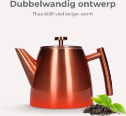 Vaja® Theepot Juliette Rosé Dubbelwandig -Thee Promotie Winkel 1200x1099 3