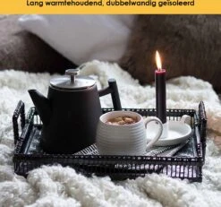 Silberthal - Theepot Met Filter - 1 L - RVS Dubbelwandig - Zwart - Cadeau -Thee Promotie Winkel 1200x1123 1