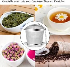 TeaLux 5-Delig RVS Theefilters Set Met Maatlepel En Lekbakjes En Knijper - Theezeef Voor Losse Thee En Kruiden - Tea InfuserStrainer Giftset - Verse Thee FilterZeef Cadeau Pakket - Kruidenbuiltje Ei Met Onderzetters - Geschenkset -Thee Promotie Winkel 1200x1153 1
