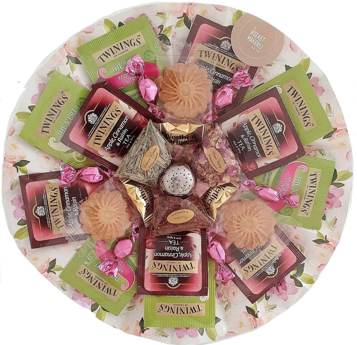 Merkloos Theeboeket - Theeassortiment - Twinings - Losse Thee - Cadeau 1 Merkloos Theeboeket - Theeassortiment - Twinings - Losse Thee - Cadeau