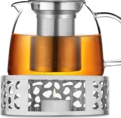 INTIRILIFE Theepot Warmer In Zilver – Roestvrijstalen Theepot Met Patroon Voor Hittebestendige Theepotten – Roestvrijstalen Theewarmer Voor Koffie, Thee En Nog Veel Meer. -Thee Promotie Winkel 1200x1164
