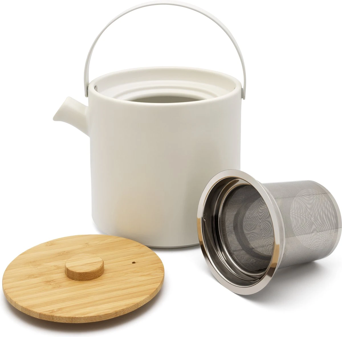 Bredemeijer - Theeset Umea Theepot 1.2L Met Theelichtwarmer - Mat Wit 3 Bredemeijer - Theeset Umea Theepot 1.2L Met Theelichtwarmer - Mat Wit - Afbeelding 3