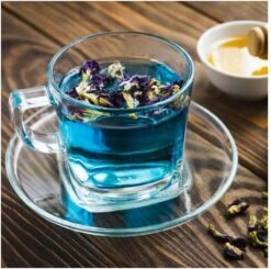 Merkloos Blauwe Vlindererwt Thee - Kittelbloem - Blue Butterfly Pea Flower Tea - Cafeïnevrije Kruidenthee - 60 Gram -Thee Promotie Winkel 1200x1190 2