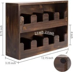 Theedoos - Gebrand Hout - 8 Vaks (~90 Zakjes) - Duurzaam - Compact Design - 32x8x22 Cm - Cadeautip -Thee Promotie Winkel 1200x1191