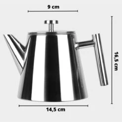 Castagnola Theepot Met Filter – Theekan – Theepot Dubbelwandig – Theepot Roestvrijstaal – Hoogwaardig RVS – 1 Liter – 5 Kopjes Thee – Zilver Glans 12 Castagnola Theepot Met Filter – Theekan – Theepot Dubbelwandig – Theepot Roestvrijstaal – Hoogwaardig RVS – 1 Liter – 5 Kopjes Thee – Zilver Glans -Thee Promotie Winkel 1200x1195 8