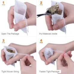 Merkloos 100 Lege Theezakjes - 5 X 7 CM -Thee Promotie Winkel 1200x1196 1