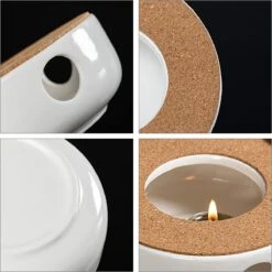 ConBlom Keramische Theepot, Warmer, Theewarmer, Koffiewarmer, Stoofje, Met Kurk-stoofje, Theepot Basis, Theefornuis, Melkwarmer Voor Thuis, Café, Theemelk (zonder Kaars En Theepot) -Thee Promotie Winkel 1200x1199