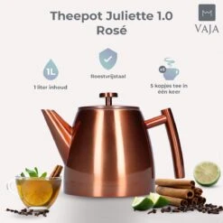 Vaja® Theepot Juliette Rosé Dubbelwandig -Thee Promotie Winkel 1200x1200 118