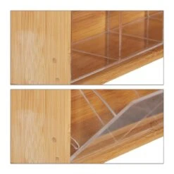 Relaxdays Theedoos 5 Vaks - Theekist - Theezakjeshouder - Bamboe - Voor Ca. 10 Theezakjes -Thee Promotie Winkel 1200x1200 201