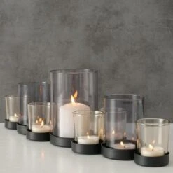 Theelichthouder Zwart Metaal / Glas. Set Van 9 5 Theelichthouder Zwart Metaal / Glas. Set Van 9 -Thee Promotie Winkel 1200x1200 211