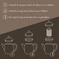 T&C Theepot Met Filter En Dubbelwandig - 1,2L - Matte Grijs 10 T&C Theepot Met Filter En Dubbelwandig - 1,2L - Matte Grijs -Thee Promotie Winkel 1200x1200 26