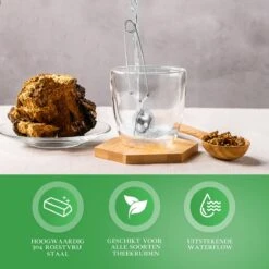 Theezeef Met Handvat Inclusief Lekplaatje - Set Van 3 Stuks - Thee Ei Voor Losse Thee - Theefilter Voor Losse Thee - Thee Infuser -Thee Promotie Winkel 1200x1200 266