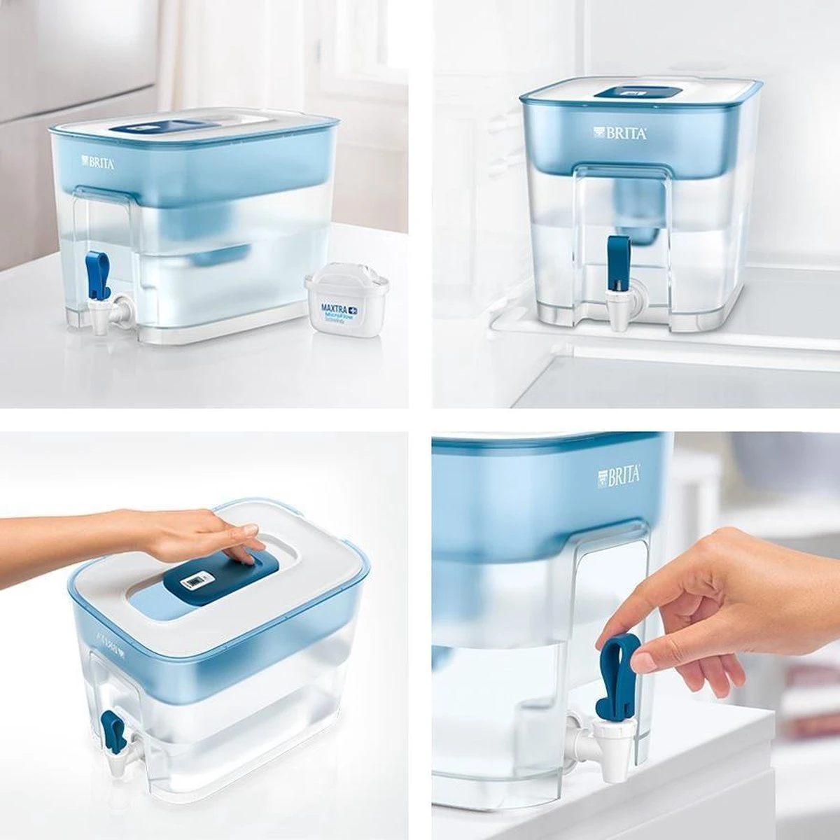 BRITA - Waterfilterkan Flow Cool - Blauw - 8,2L 3 BRITA - Waterfilterkan Flow Cool - Blauw - 8,2L - Afbeelding 3