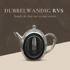 T&C Theepot Met Filter En Dubbelwandig - 1,2L - Matte Grijs 13 T&C Theepot Met Filter En Dubbelwandig - 1,2L - Matte Grijs -Thee Promotie Winkel 1200x1200 29