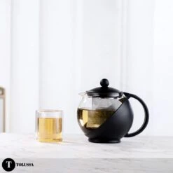 Tolussa Premium Theepot Glas Met Filter - 1.25L - Zwart - Isolerend - Lekt Niet -Thee Promotie Winkel 1200x1200 39