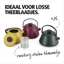 BRABANTIA T-TIME Donkergroene Theepot - Gietijzer - 0,7 L - Inclusief Zeefje -Thee Promotie Winkel 1200x1200 43
