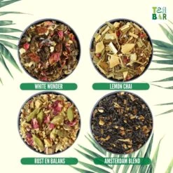 Houten Theekist Gevulde Theedoos Met 16 Blikjes Tea Bar Thee Theecadeau - Losse Thee G - 50 Koppen Per 100 Gram -Thee Promotie Winkel 1200x1200 467