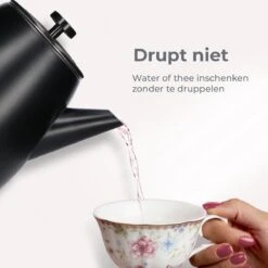 Vaja® Camille Theepot Zwart Met Filter - 1 Liter - RVS - Dubbelwanding -Thee Promotie Winkel 1200x1200 63