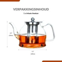 SensaHome - Infuser Theekan/Theepot - Transparant - Glas -Thee Promotie Winkel 1200x1200 93