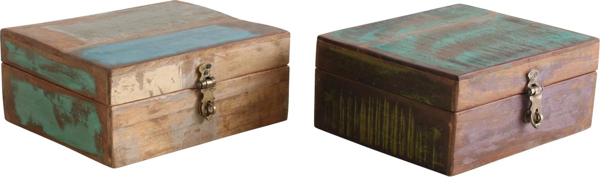 Raw Materials Scrapwood Theedoos – 6 Vakken – Gerecycled Hout 4 Raw Materials Scrapwood Theedoos – 6 Vakken – Gerecycled Hout - Afbeelding 4