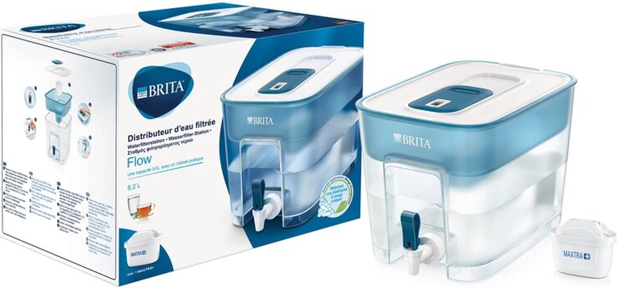 BRITA - Waterfilterkan Flow Cool - Blauw - 8,2L 15 BRITA - Waterfilterkan Flow Cool - Blauw - 8,2L - Afbeelding 15