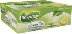 Pickwick Drank: Theezakje 2 Gr Groene Thee Lemon Pk 100 -Thee Promotie Winkel 1200x568 4