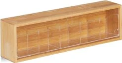 Relaxdays Theedoos 5 Vaks - Theekist - Theezakjeshouder - Bamboe - Voor Ca. 10 Theezakjes -Thee Promotie Winkel 1200x626