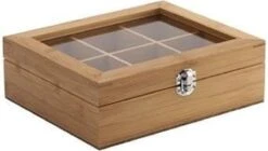 Bredemeijer - Theedoos 6-vaks Venster Bamboe Natural