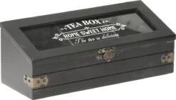 Excellent Houseware Houten Theedoos/theekist Met 3 Vakken - 24 X 9 X 9 Cm - Antraciet - Theedozen -Thee Promotie Winkel 1200x679 1