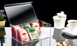 Box Up Theedoos - 6 Vakken - Ruimte Voor 60 Theezakjes - BPA Vrij - Transparant -Thee Promotie Winkel 1200x730