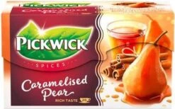 Pickwick Spices Caramelised Pear Zwarte Thee - 12 X 20 Zakjes -Thee Promotie Winkel 1200x746 1