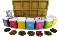 Dutch Tea Maestro - DUTCH TEA MAESTRO - Thee Cadeau - Thee Geschenk - Thee Pakket - Theeplank 7 Blikjes Losse Thee Cadeau -Thee Promotie Winkel 1200x755
